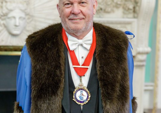 Jim Melvin is installed as the Worshipful Company of Environmental Cleaners’ new Master, 2023