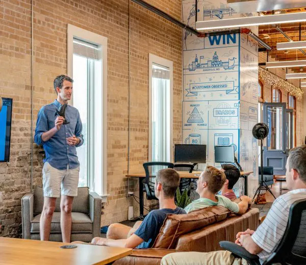 Austin Distel giving a presentation