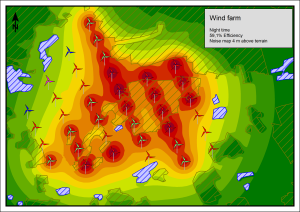 Windfarm noise map
